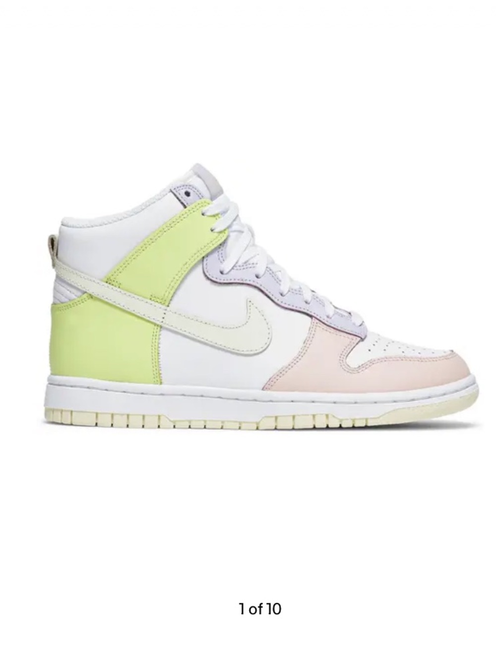 Nike Women’s Dunk High Twist Lemon Sneakers Preppy Streetwear Size 11